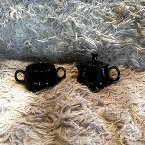 Fiestaware Sugar & Creamer in Black